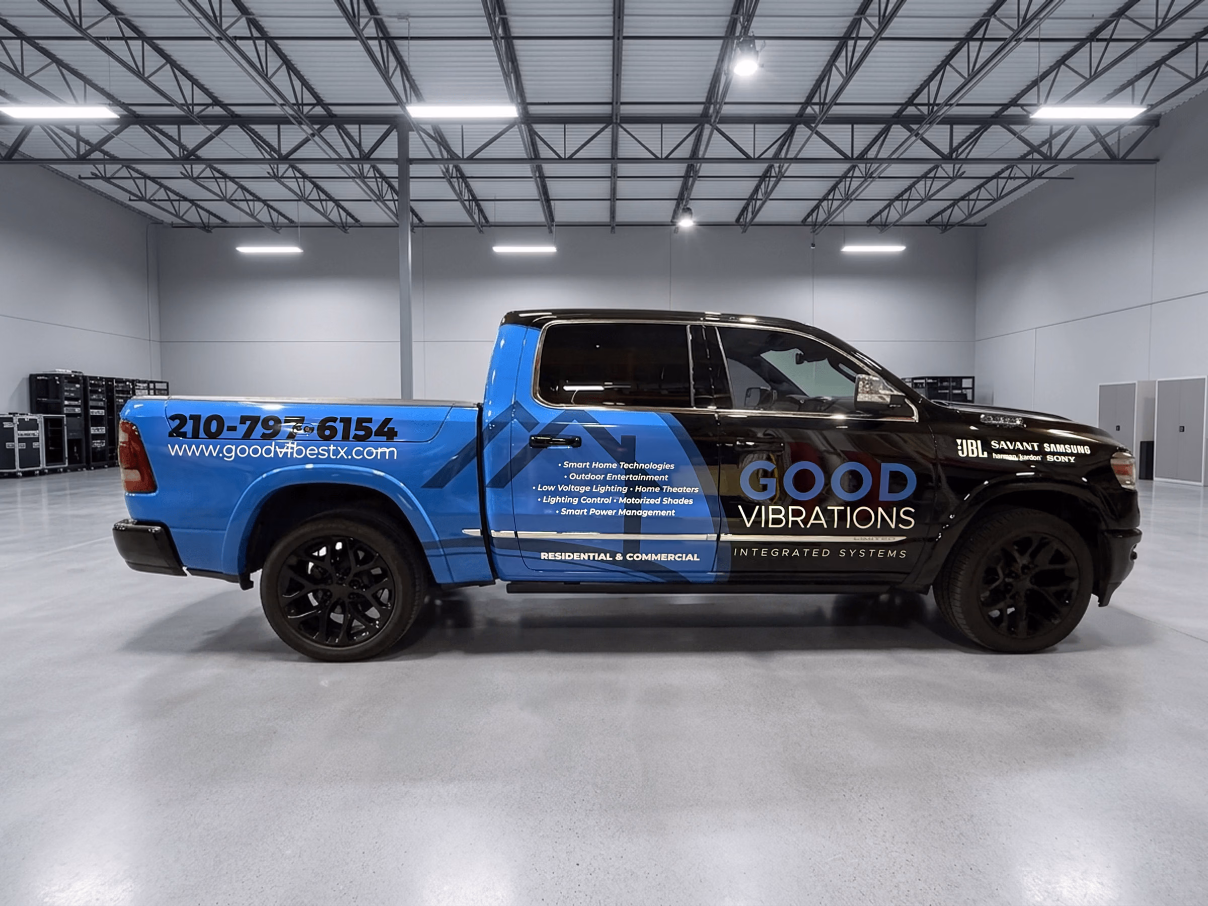 Good Vibrations Integrated Systems vehicle wrap in San Antonio, TX