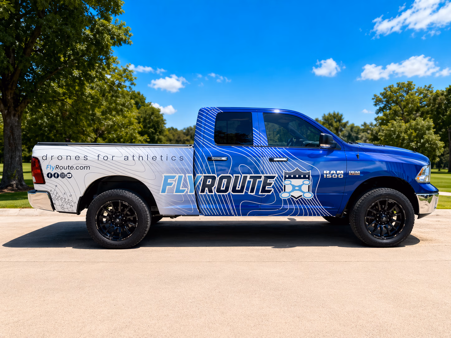 FlyRoute vehicle wrap in Denver, CO