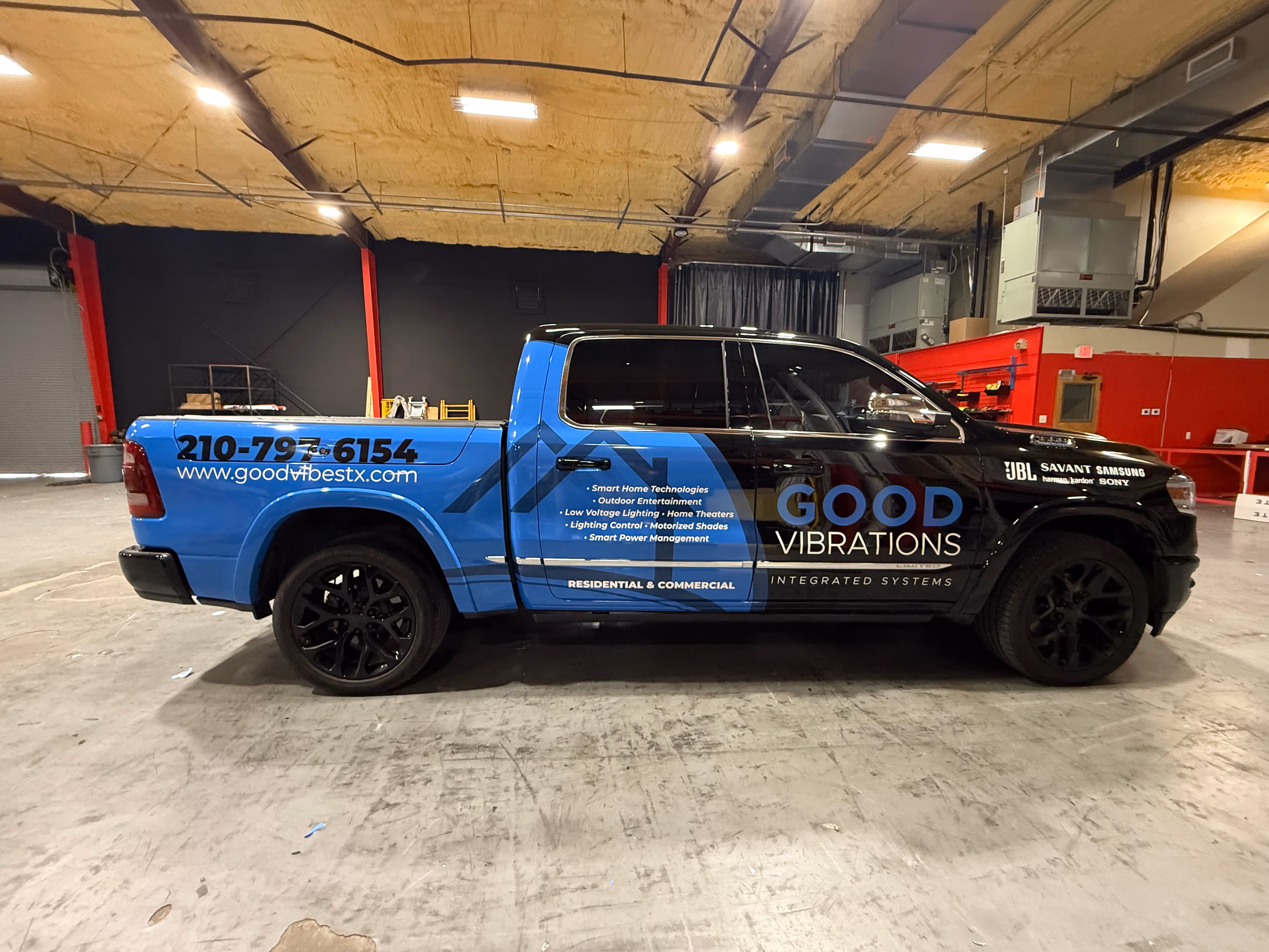 Good Vibrations Integrated Systems vehicle wrap in San Antonio, TX