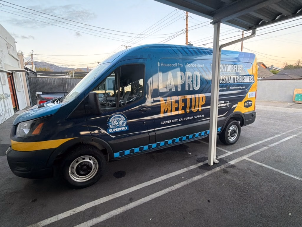 Housecall Pro / Forcefleet / SUPERPRO vehicle wrap in Los Angeles, CA