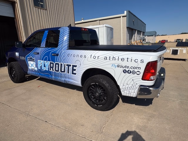 FlyRoute vehicle wrap in Denver, CO