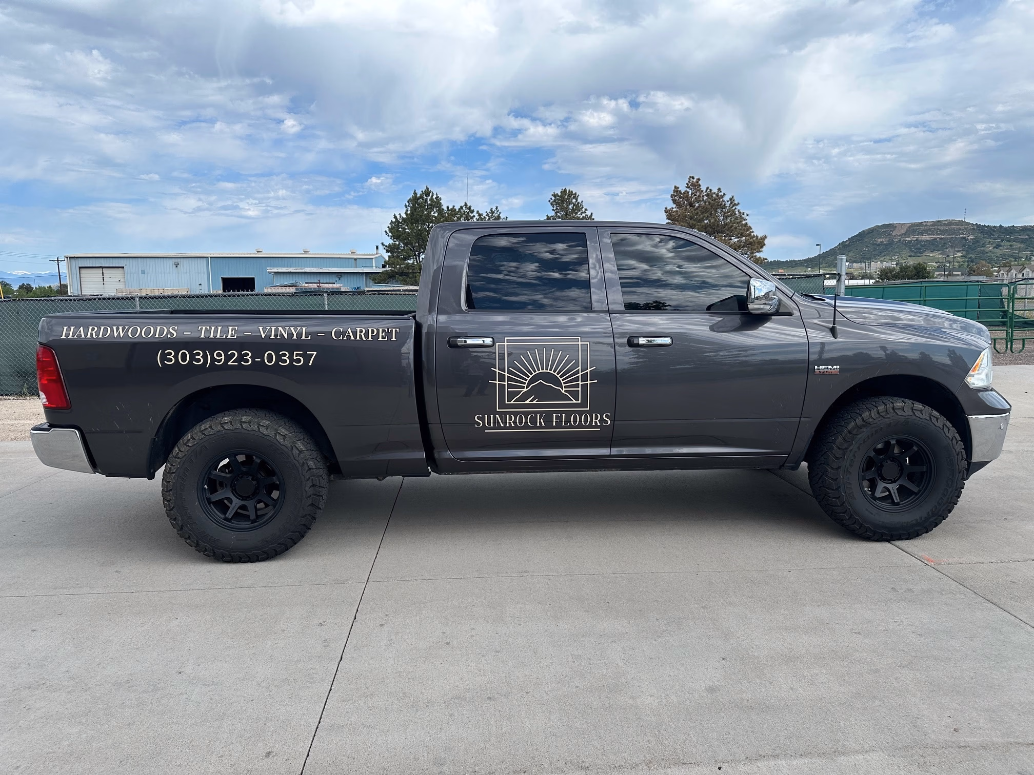 Sunrock Floors vehicle wrap in Castle Rock, CO