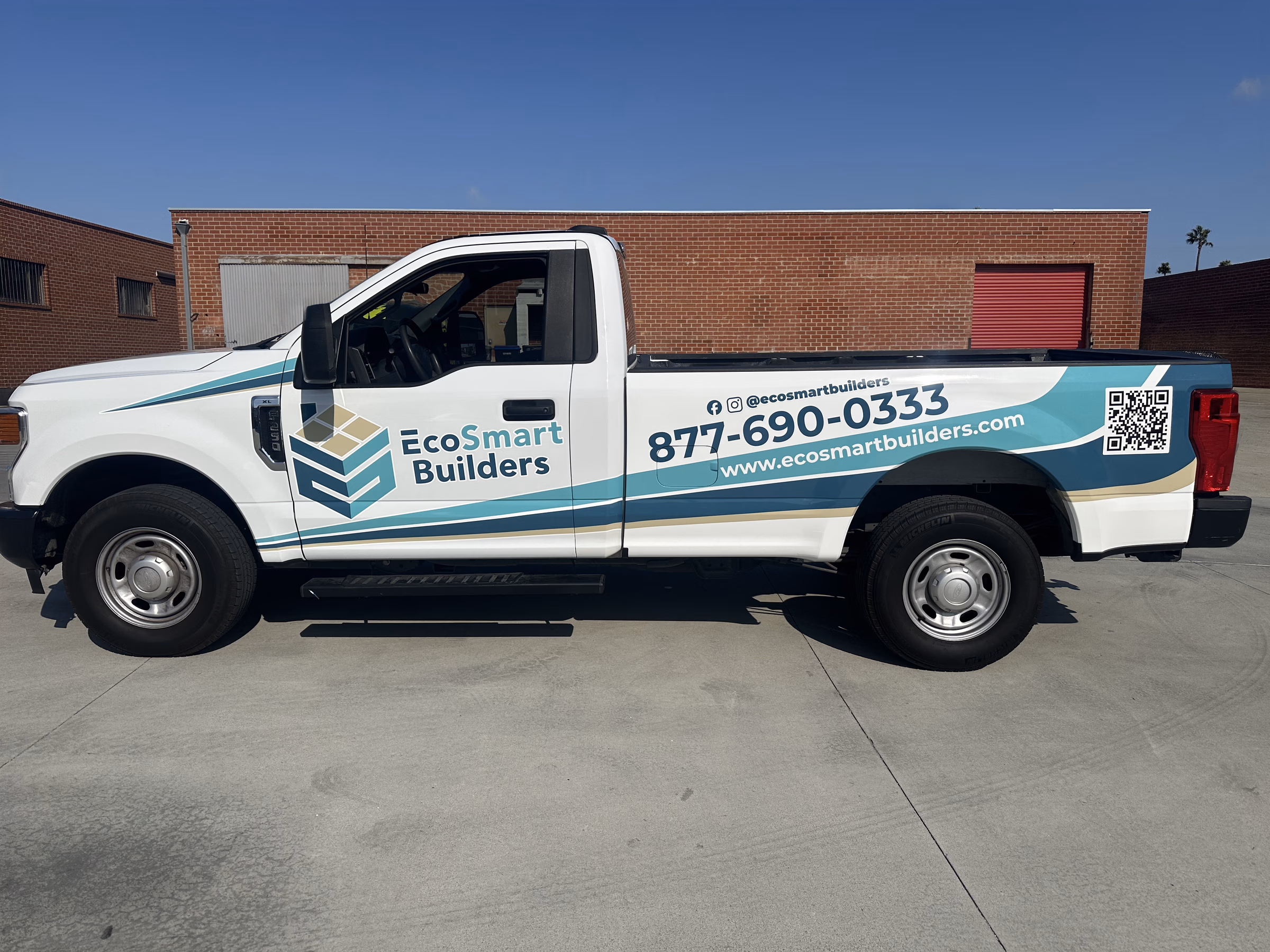 EcoSmart Builders vehicle wrap in Paramount, CA