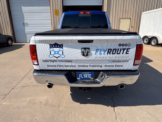 FlyRoute vehicle wrap in Denver, CO