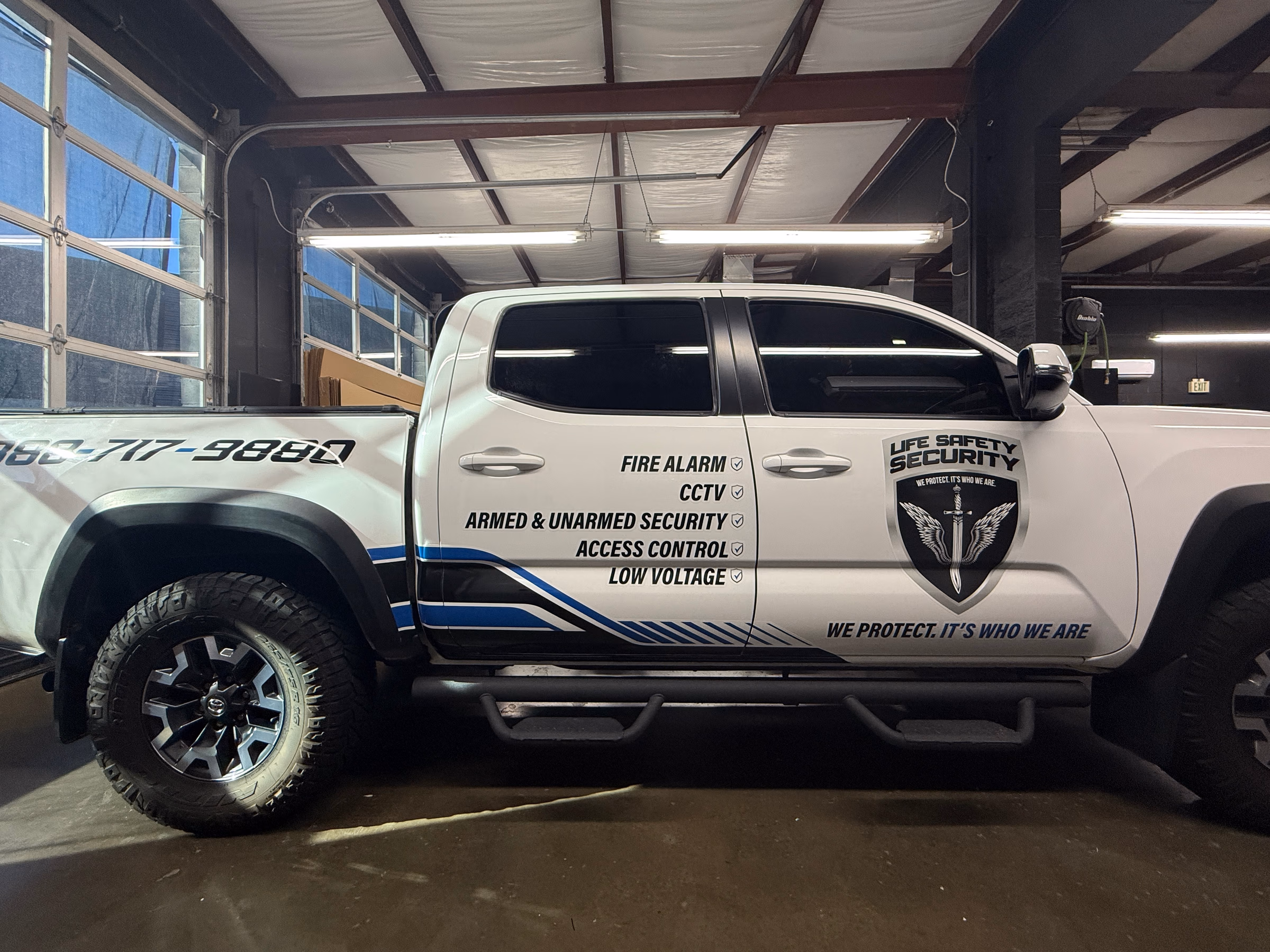 Life Safety Security vehicle wrap in Hot Springs National Park, AR