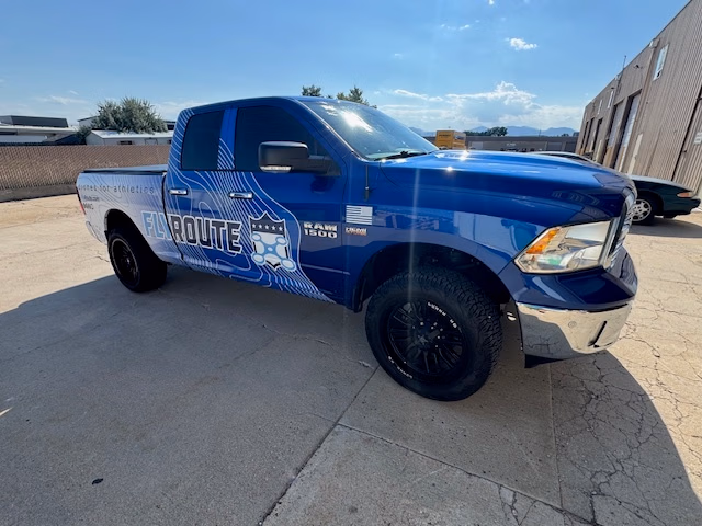 FlyRoute vehicle wrap in Denver, CO