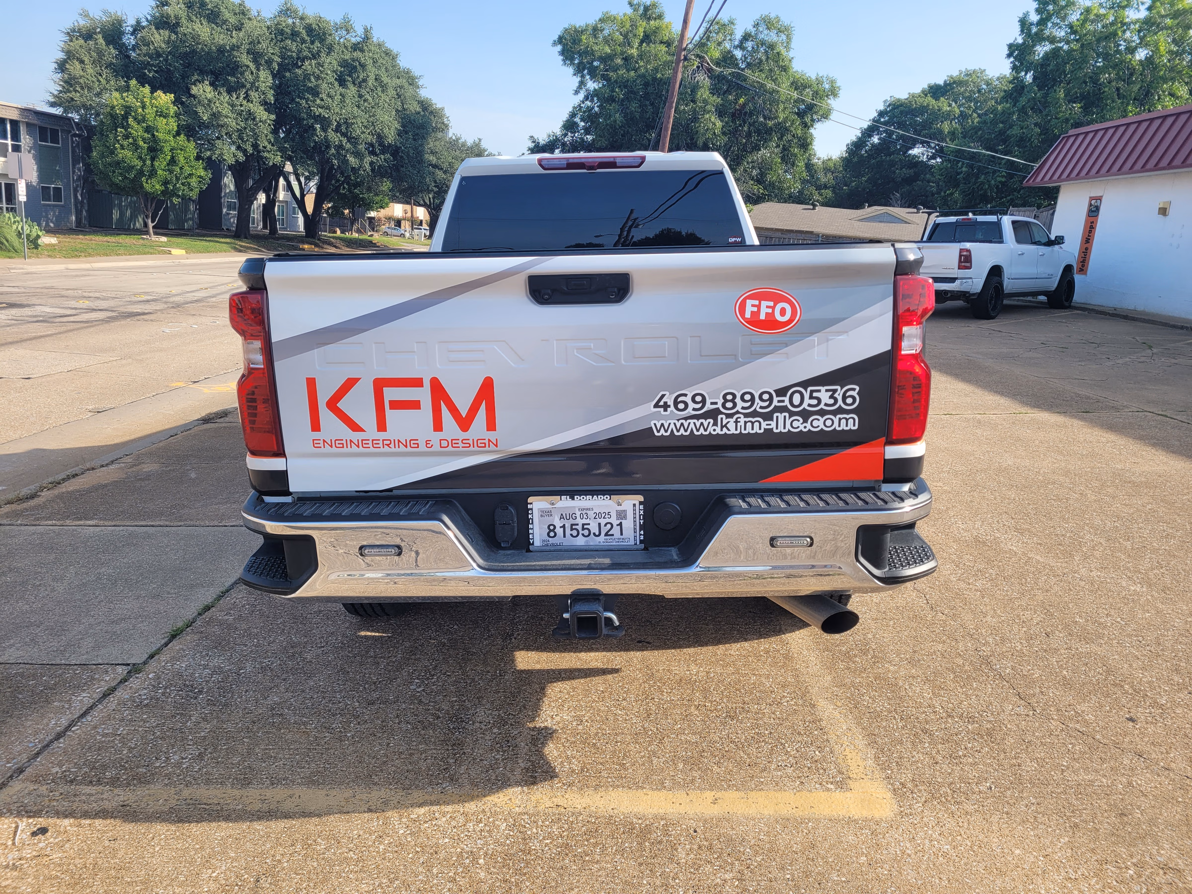 KFM Engineering & Design vehicle wrap in Dallas, TX