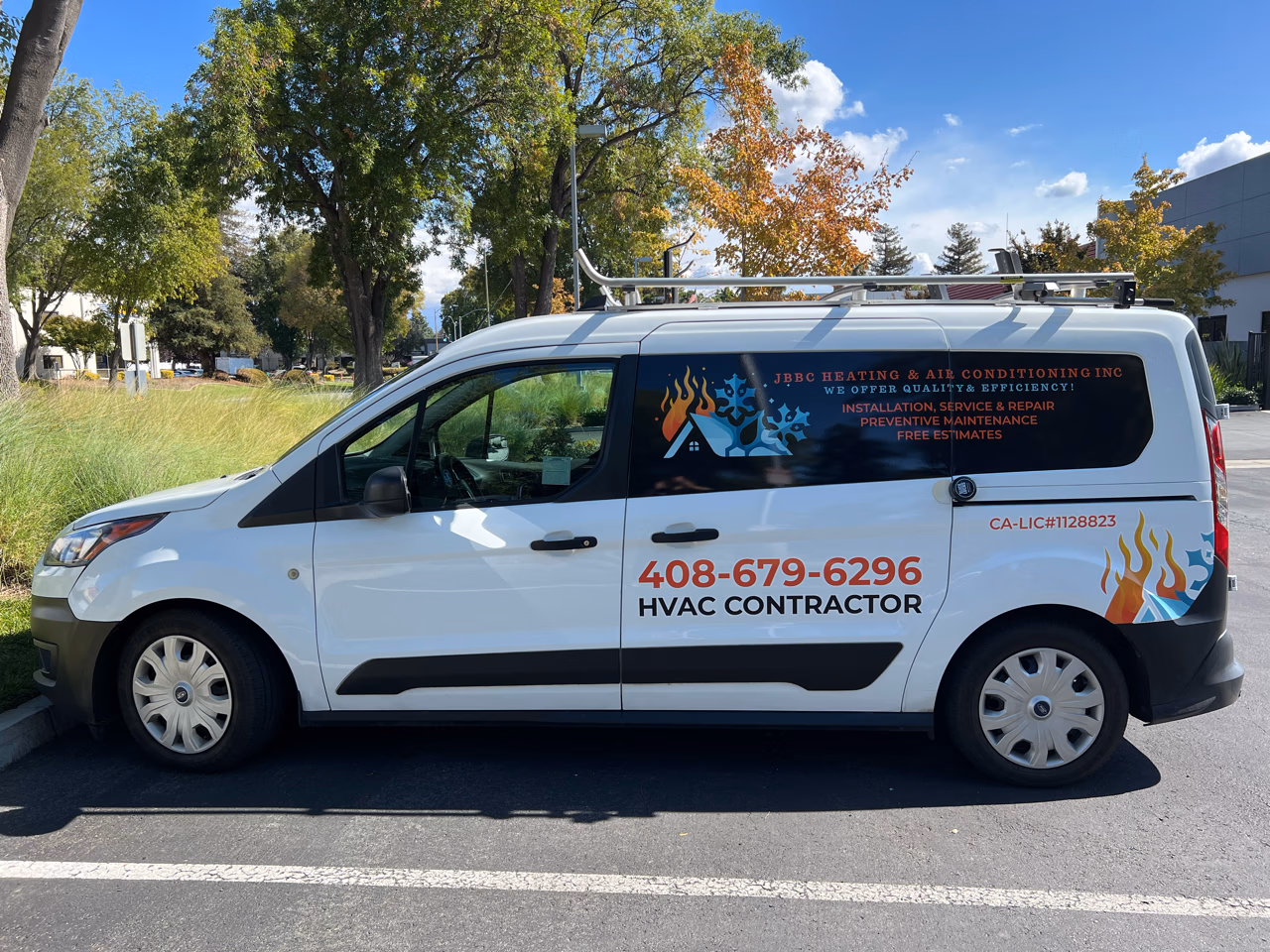 JBBC Heating & Air Conditioning vehicle wrap in San Jose, CA