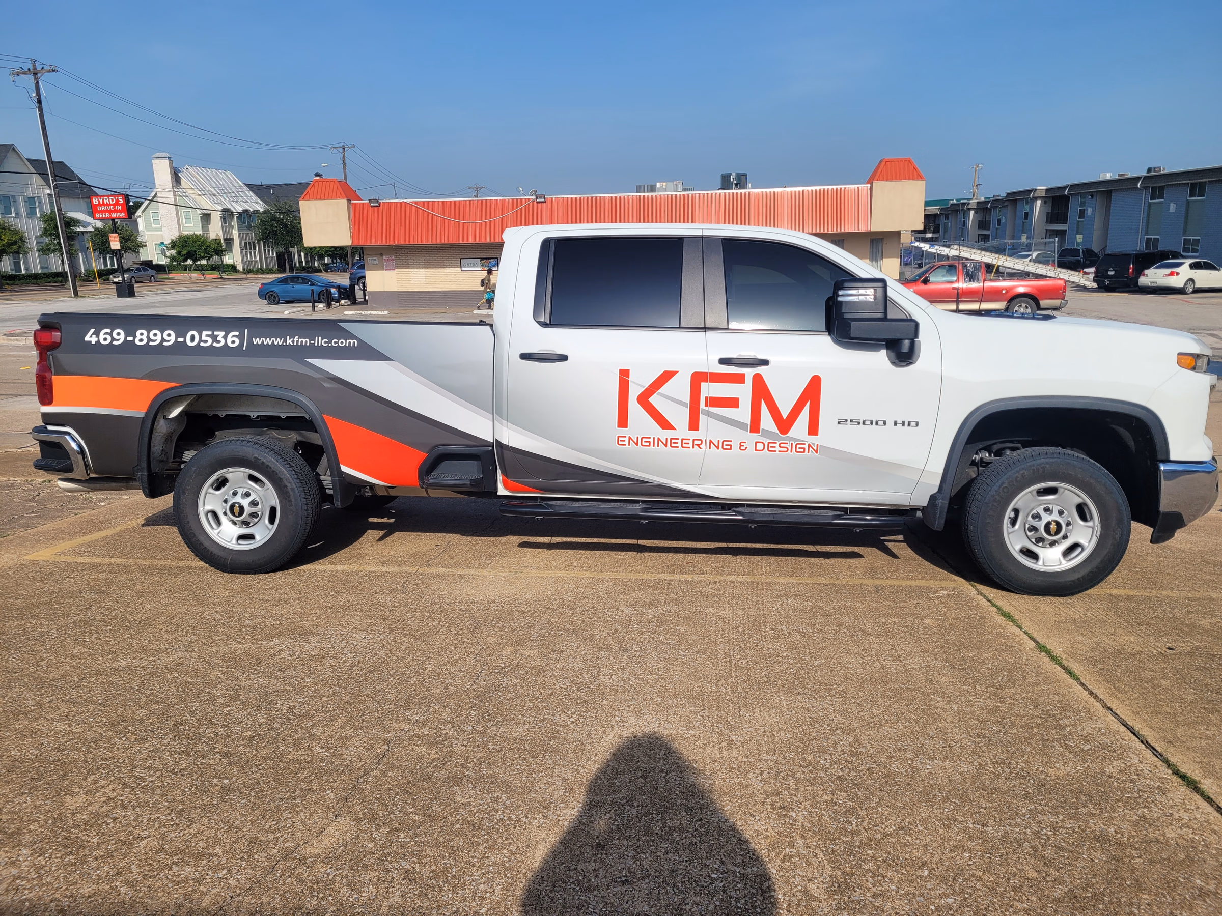 KFM Engineering & Design vehicle wrap in Dallas, TX