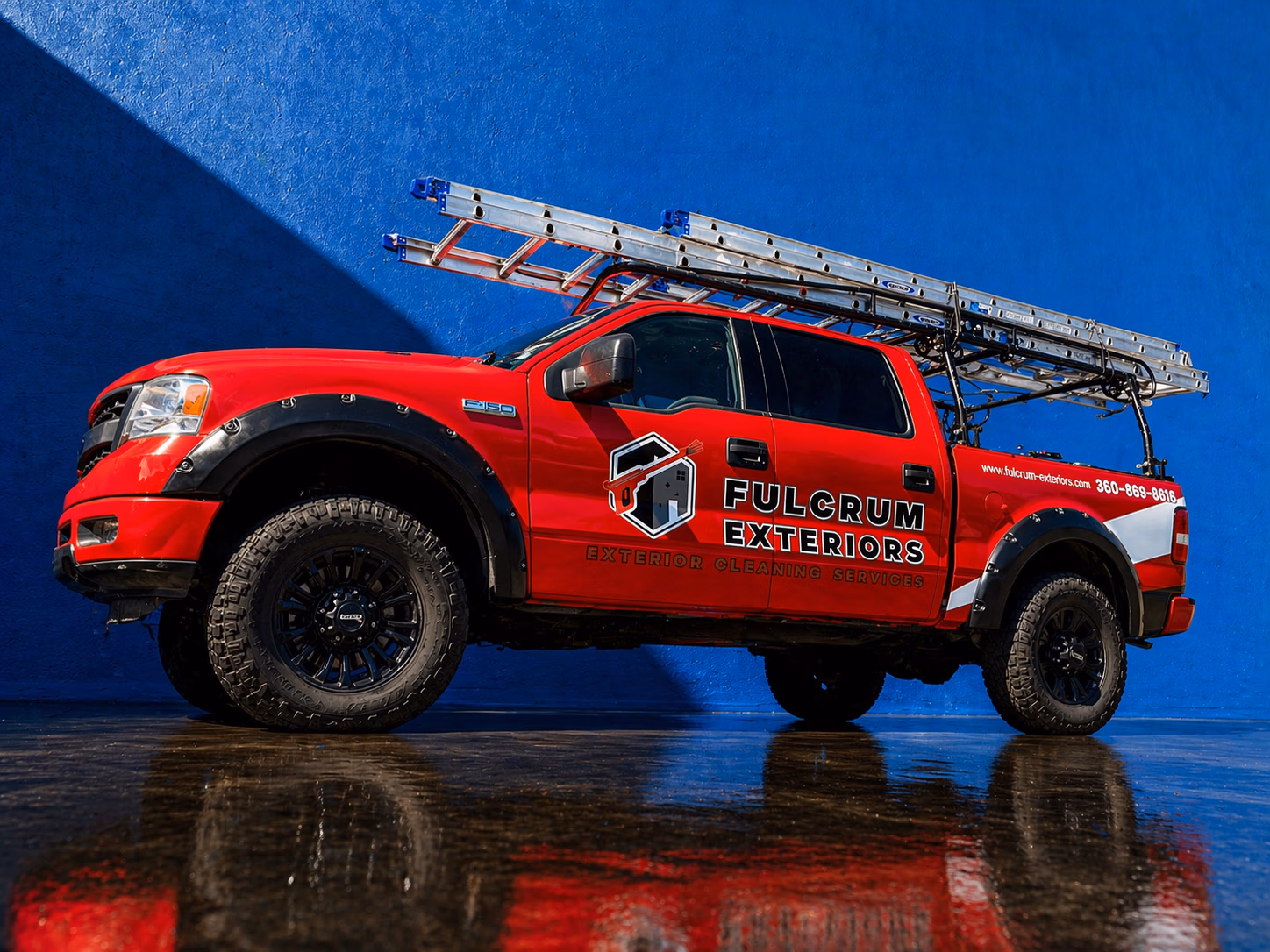 Fulcrum Exteriors vehicle wrap in Brush Prairie, WA
