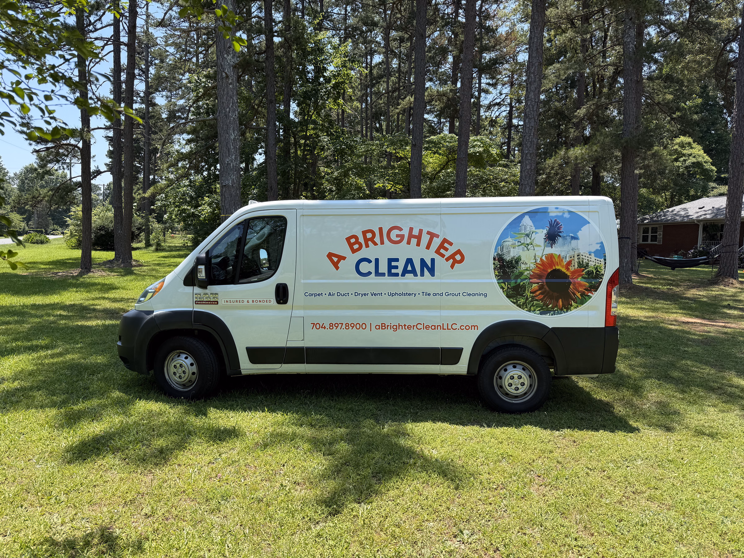 A Brighter Clean vehicle wrap in Chandler, IN