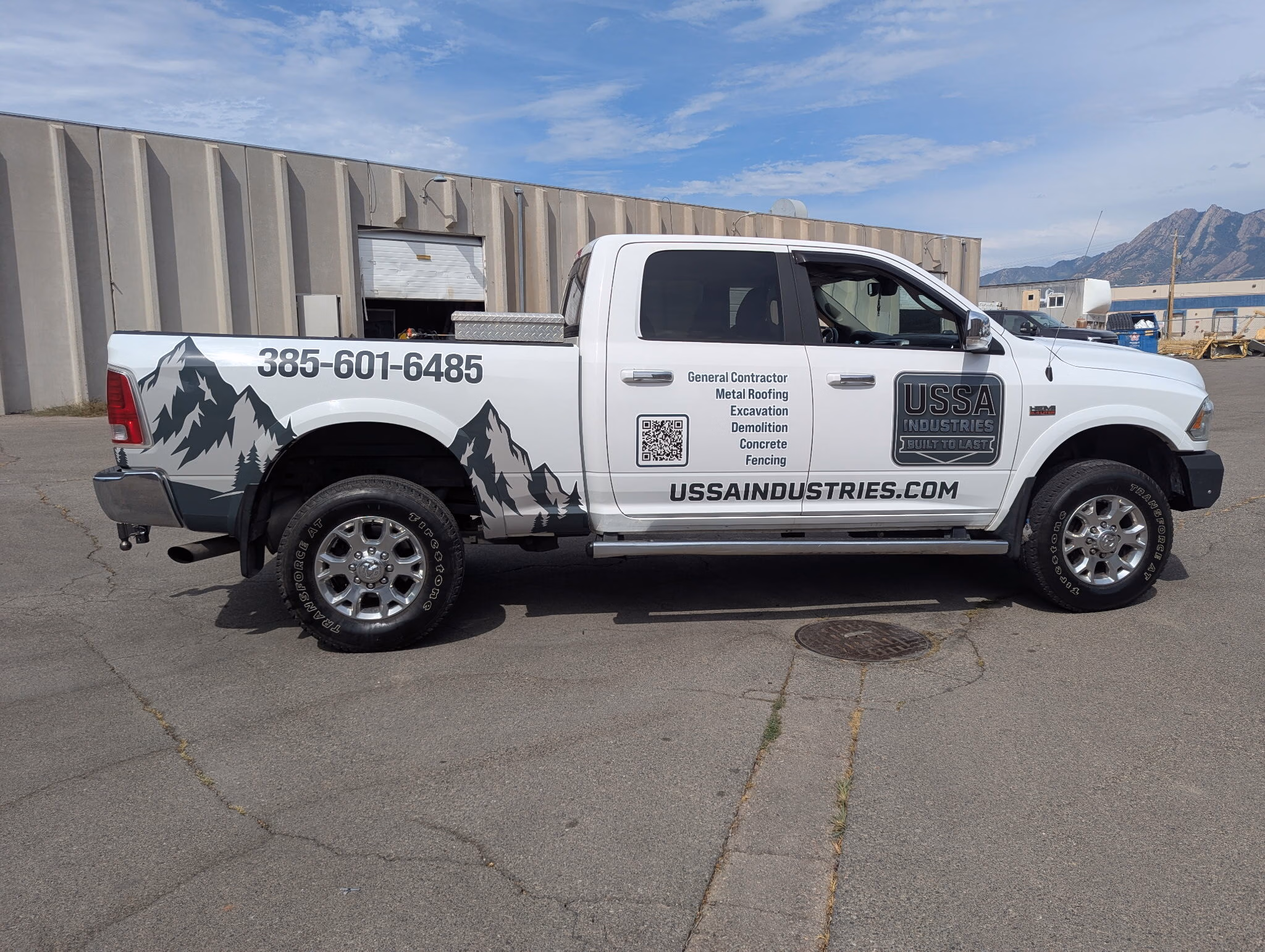 USSA Industries vehicle wrap in Midvale, UT