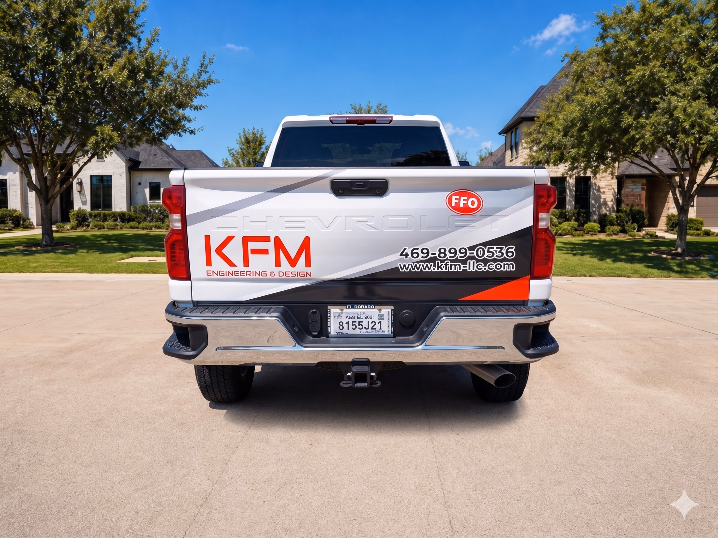 KFM Engineering & Design vehicle wrap in Dallas, TX