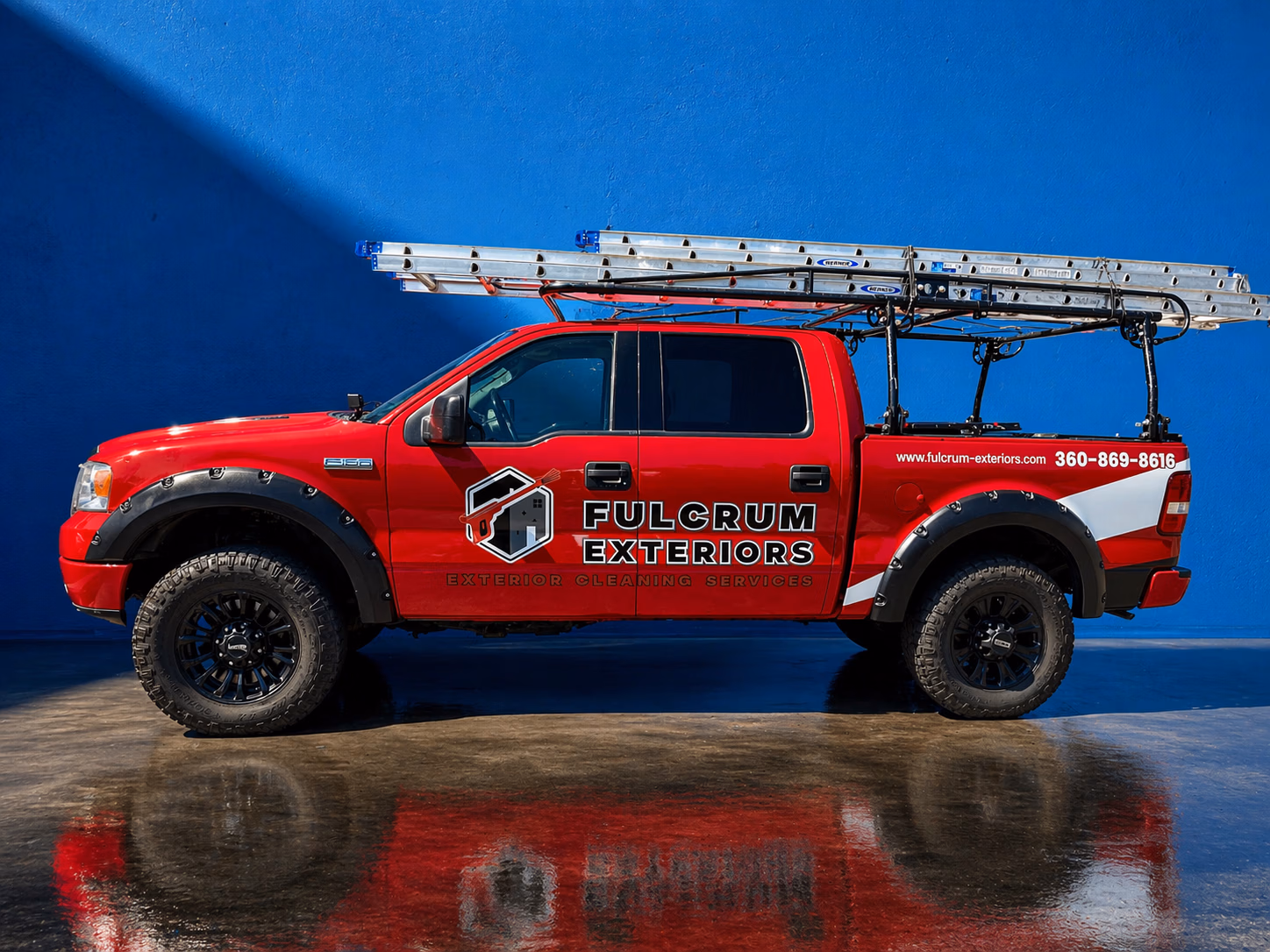 Fulcrum Exteriors vehicle wrap in Brush Prairie, WA
