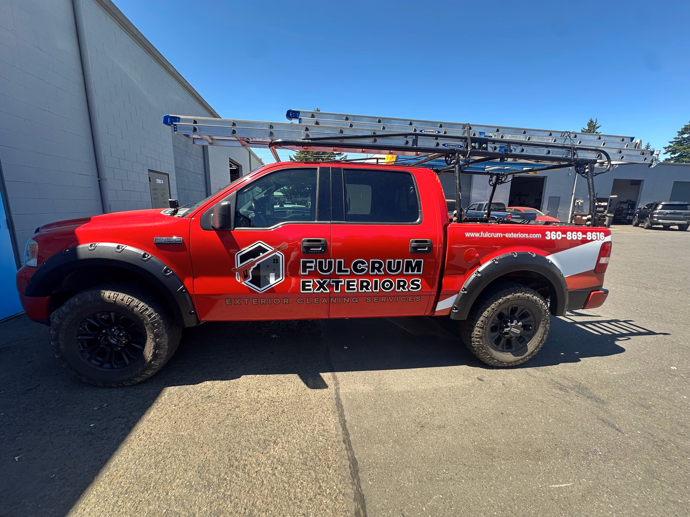 Fulcrum Exteriors vehicle wrap in Brush Prairie, WA