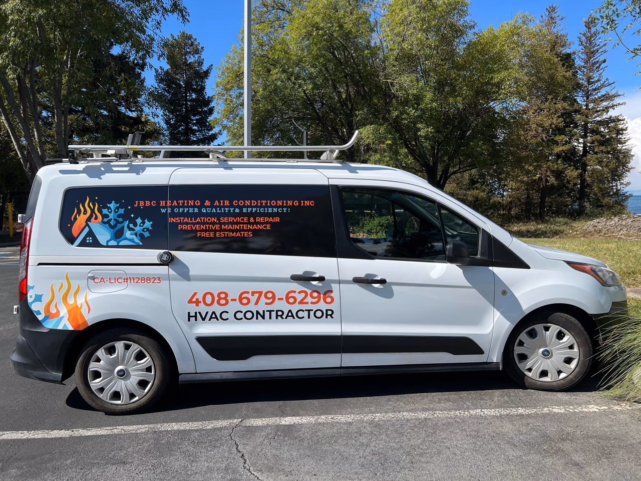 JBBC Heating & Air Conditioning vehicle wrap in San Jose, CA