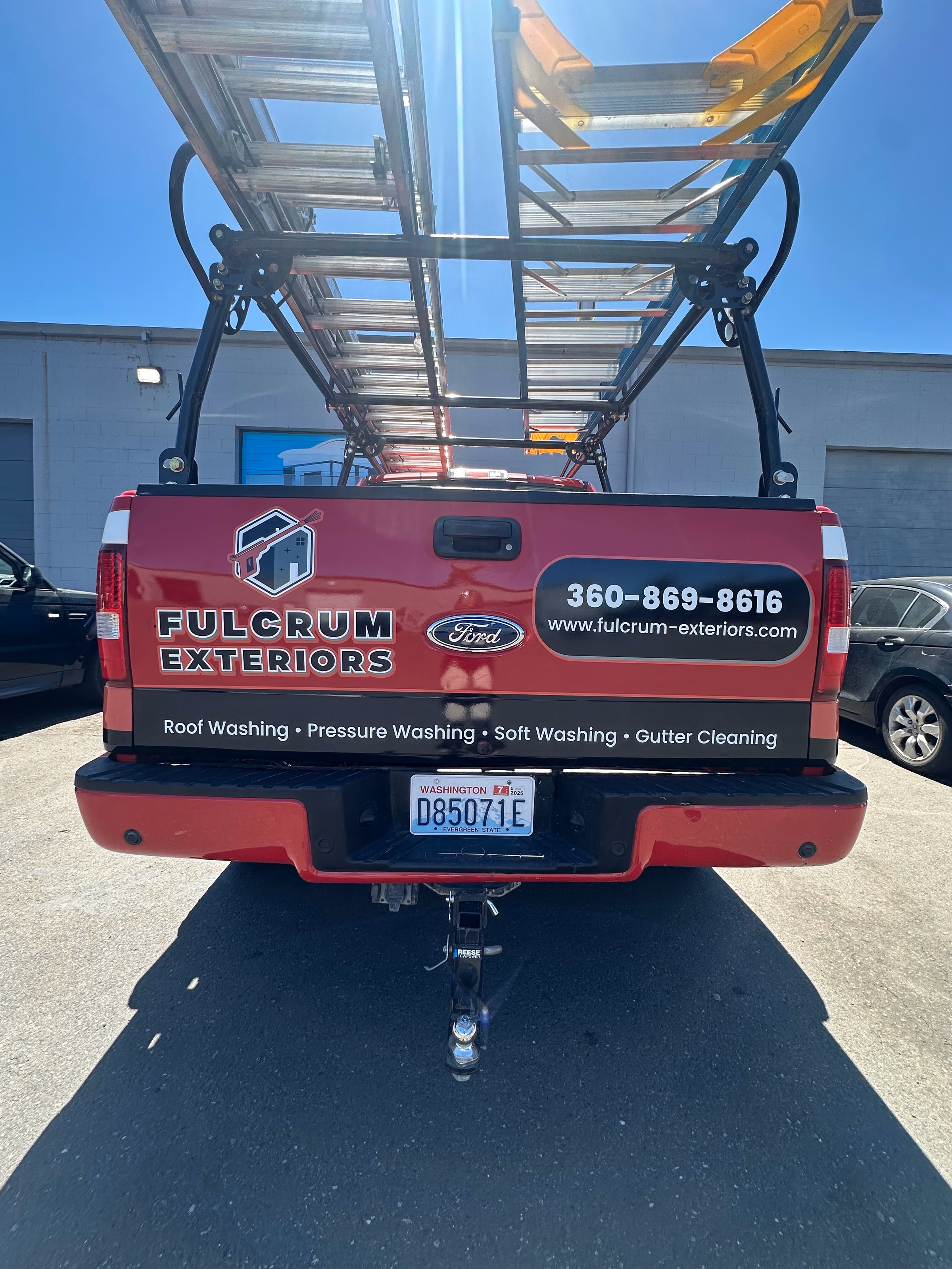 Fulcrum Exteriors vehicle wrap in Brush Prairie, WA