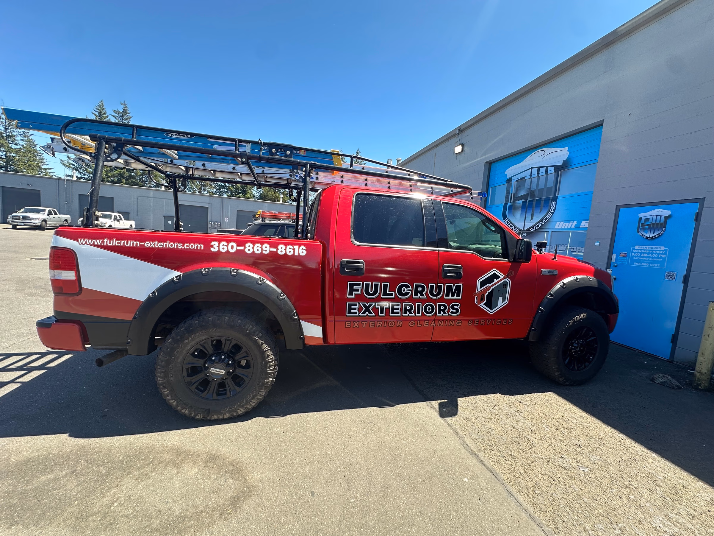 Fulcrum Exteriors vehicle wrap in Brush Prairie, WA