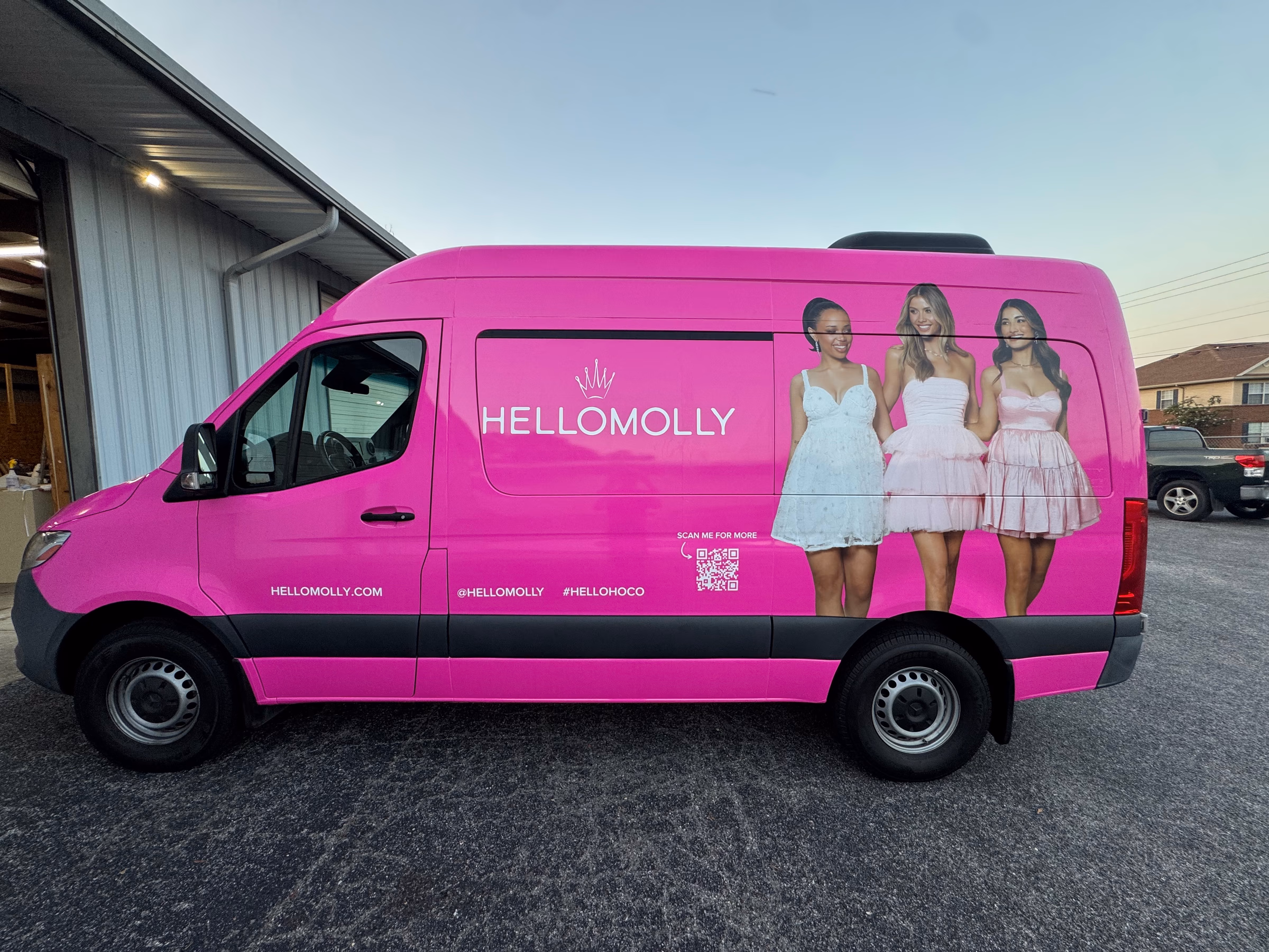 Hello Molly vehicle wrap in 35472