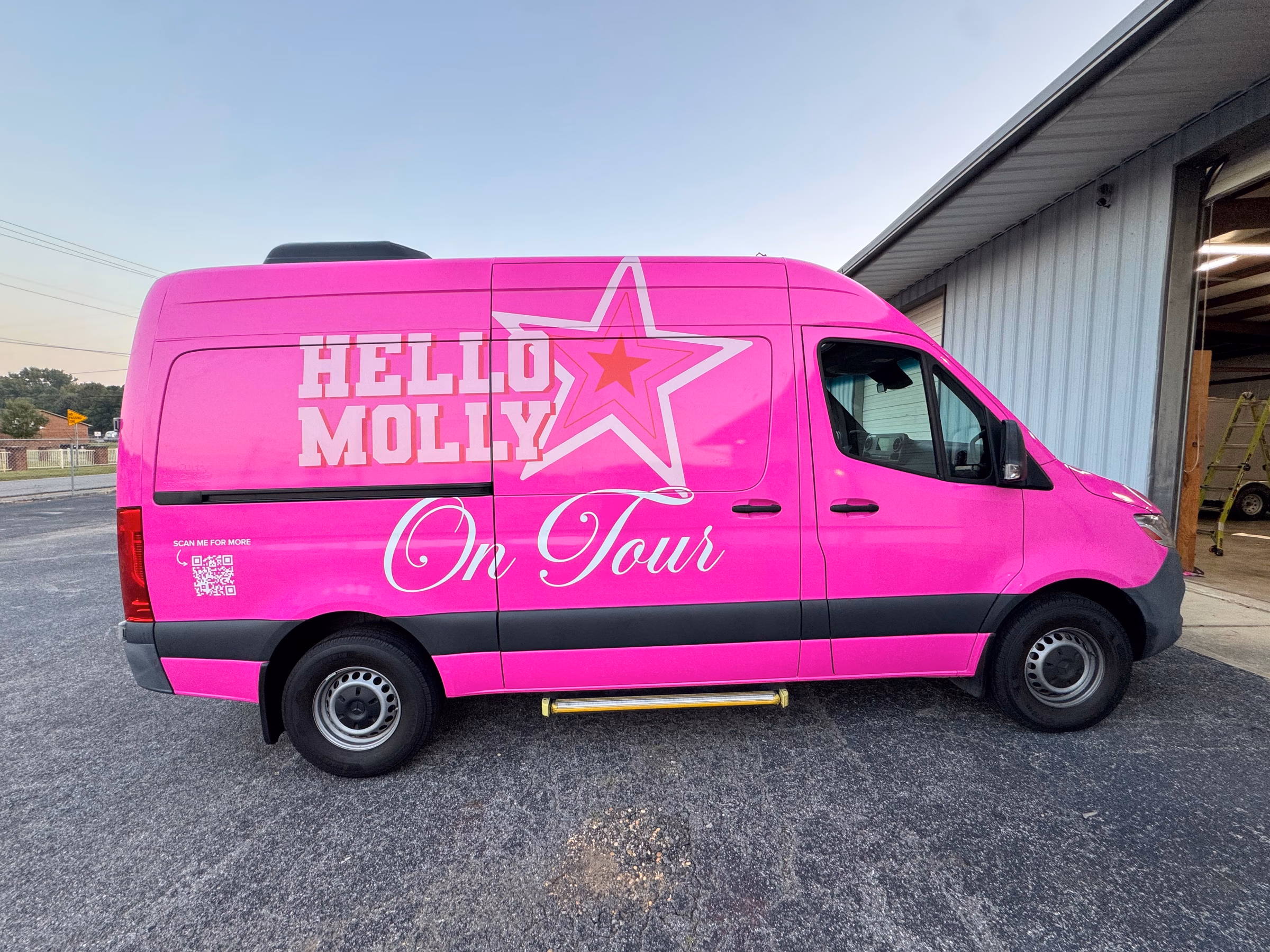 Hello Molly vehicle wrap in 35472