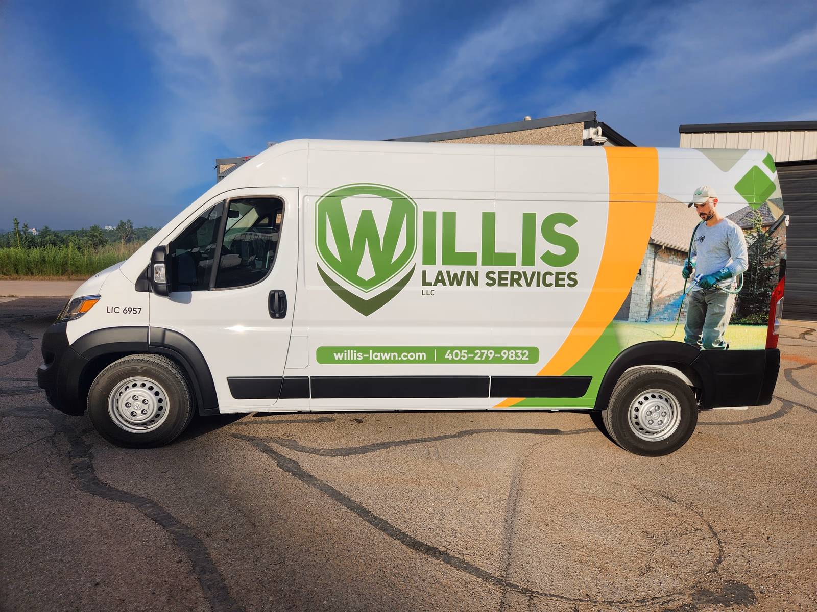 Willis Lawn Services LLC vehicle wrap in Oklahoma City, OK