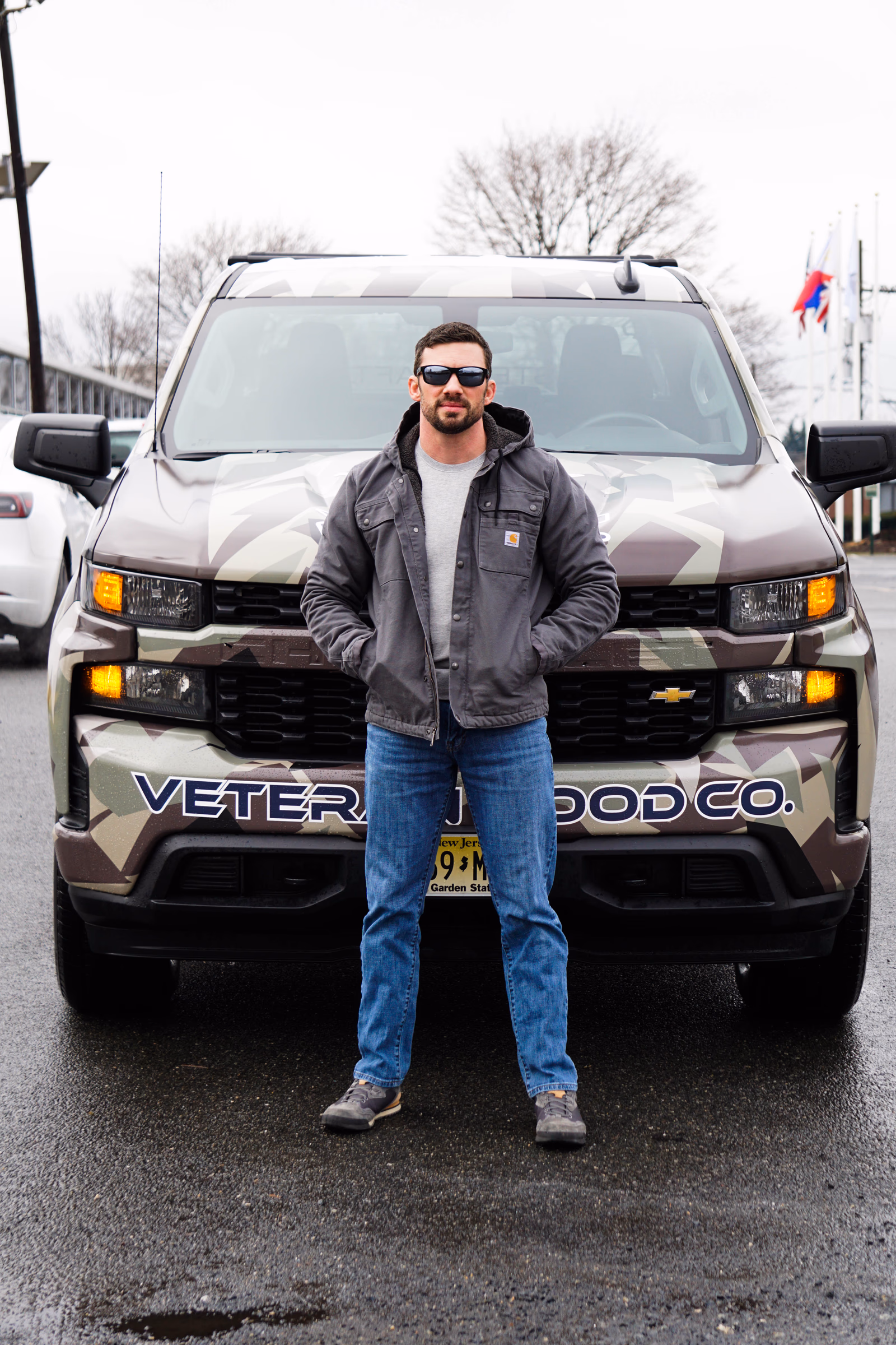 Veteran Wood Co. vehicle wrap in Jersey City, NJ