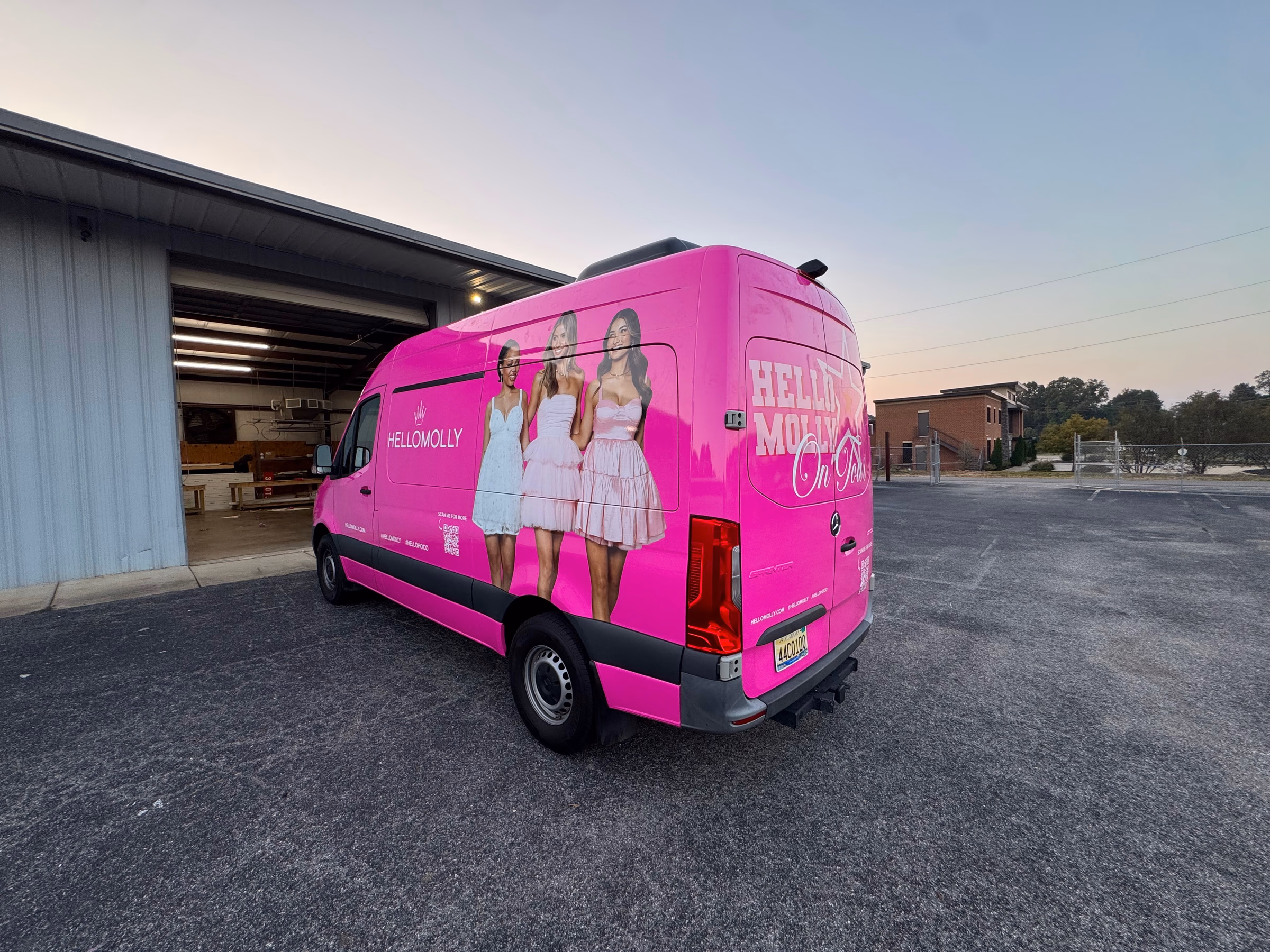 Hello Molly vehicle wrap in 35472