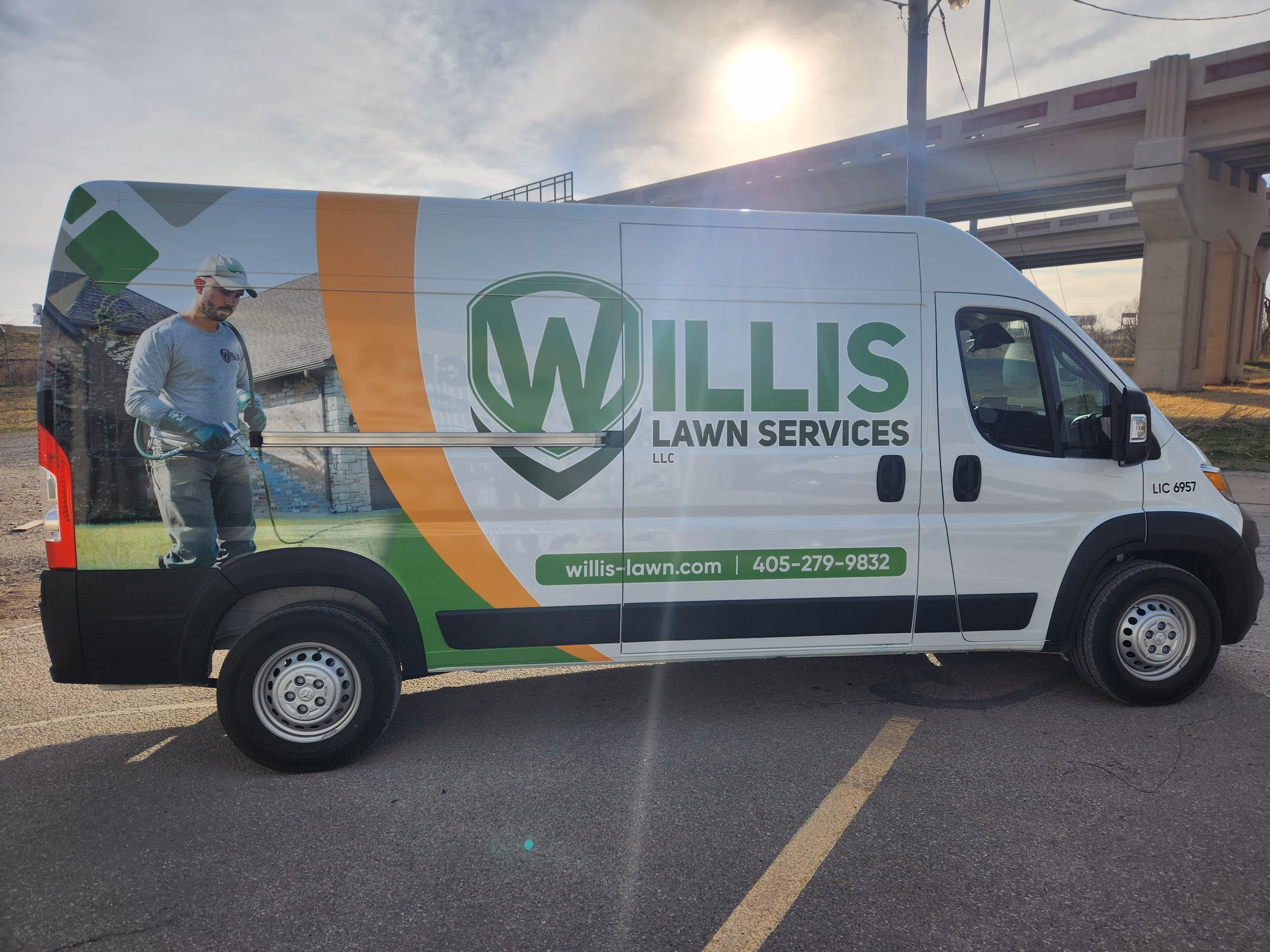 Willis Lawn Services LLC vehicle wrap in Oklahoma City, OK