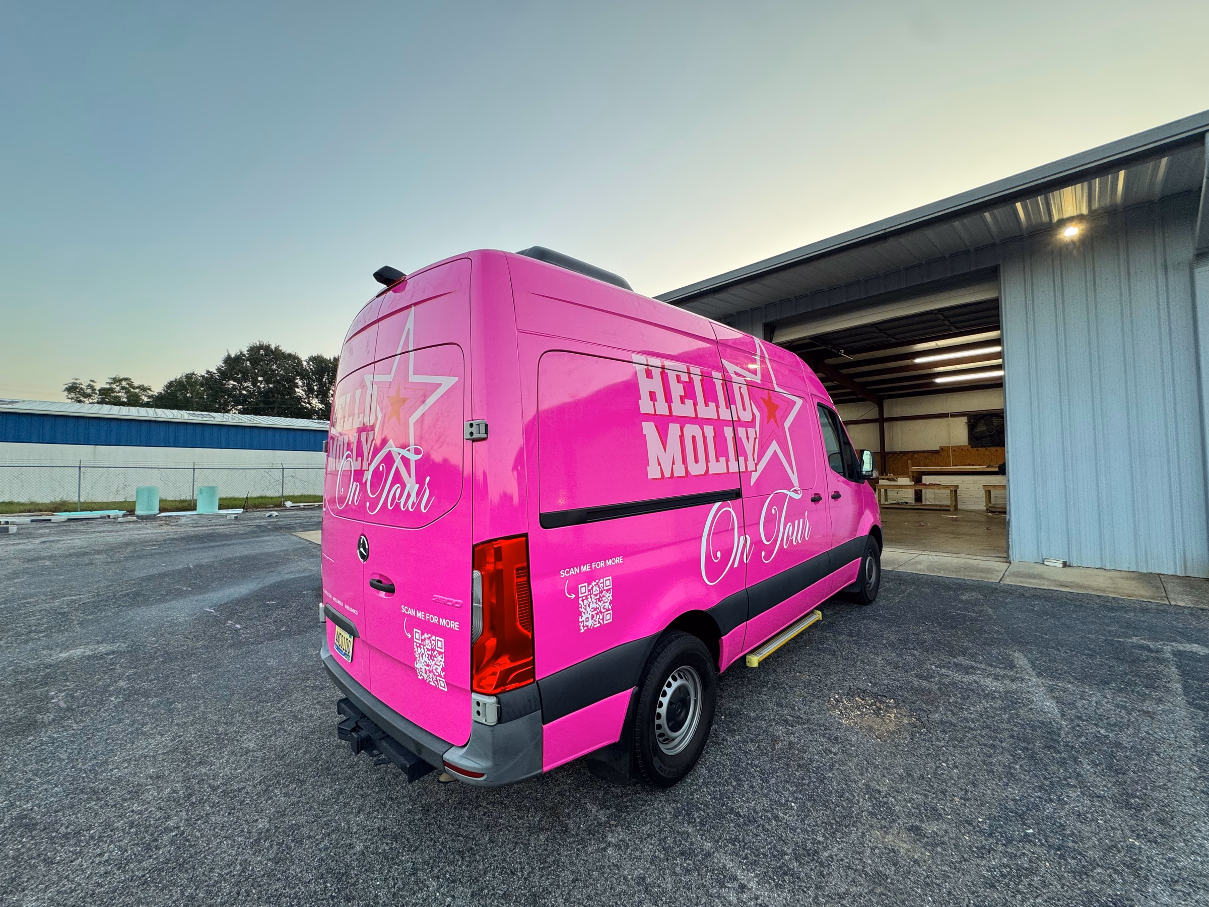 Hello Molly vehicle wrap in 35472