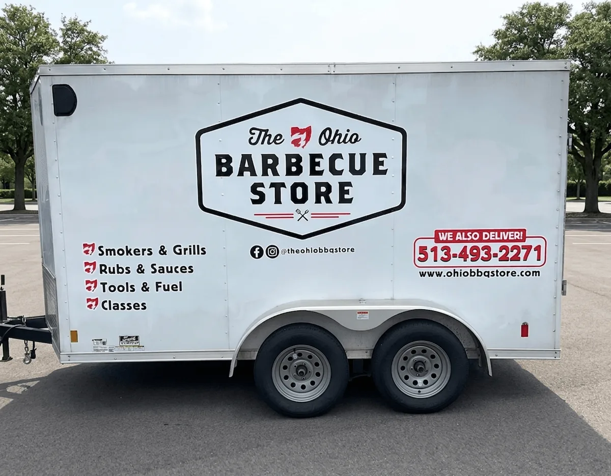 Spot graphics on a trailer in Cincinnati, OH