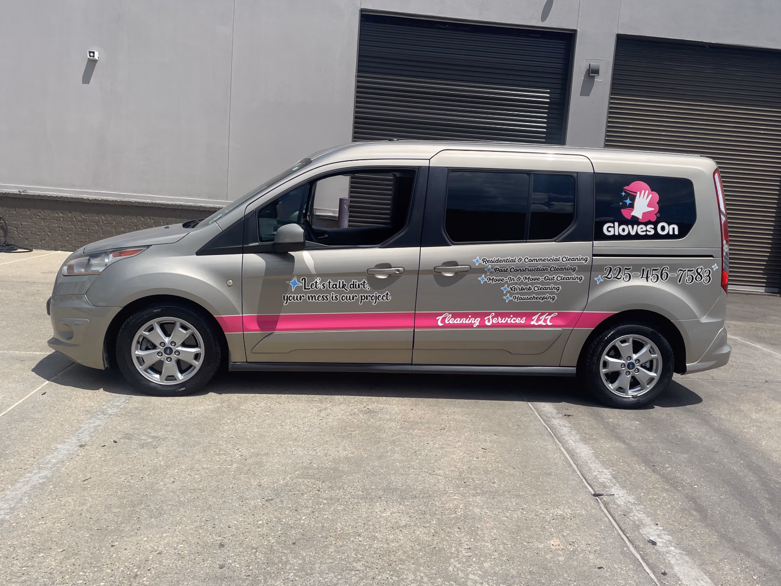 Gloves On Cleaning Services LLC vehicle wrap in Baton Rouge, LA