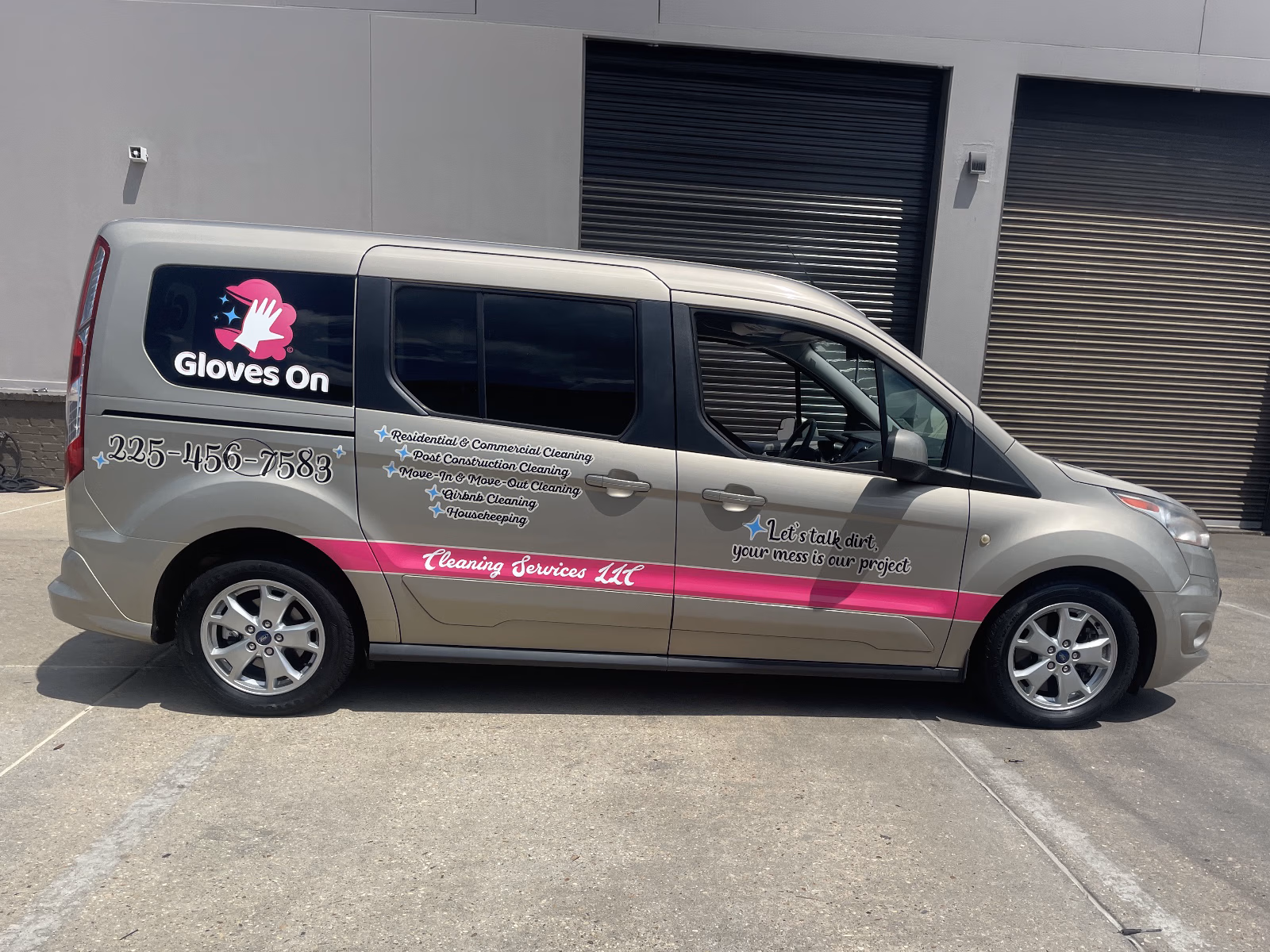 Gloves On Cleaning Services LLC vehicle wrap in Baton Rouge, LA